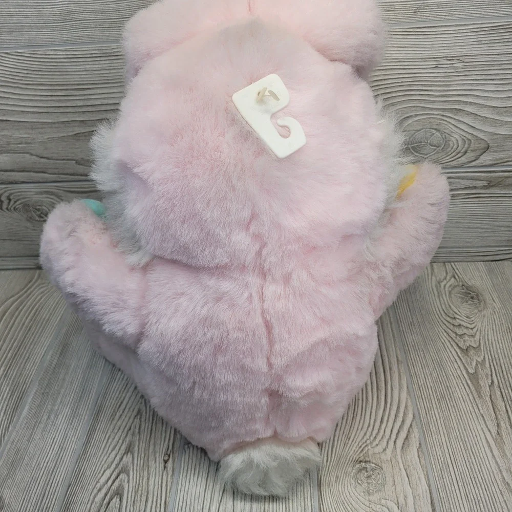 TB Trading Pink Easter Bunny Plush Stuffed Animal Long Hair Pastel Rainbow‎ Paws